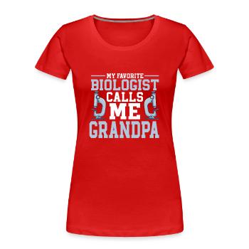 Biologie Geschenk Biologe - Frauen Premium Bio T-Shirt - Rot - Vorne - Mia (176cm)