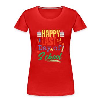 Alles Gute zum letzten Schultag,Klasse von 2024 , Igraduate - Frauen Premium Bio T-Shirt - Rot - Vorne - Mia (176cm)