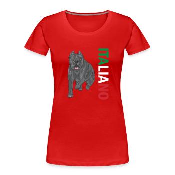 Cane Corso Italiano - T-shirt bio Premium Femme - rouge - Devant - Mia (176cm)