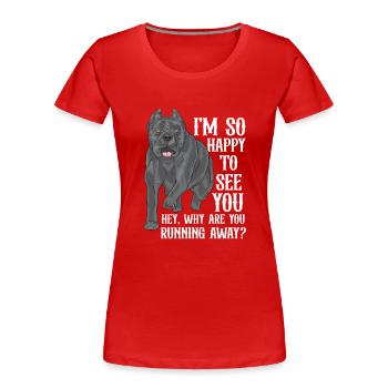 Cane corso - T-shirt bio Premium Femme - rouge - Devant - Mia (176cm)
