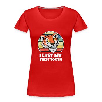 Zahn Zähne Zahnarzt Zahnmedizinische Angestellte - Frauen Premium Bio T-Shirt - Rot - Vorne - Mia (176cm)