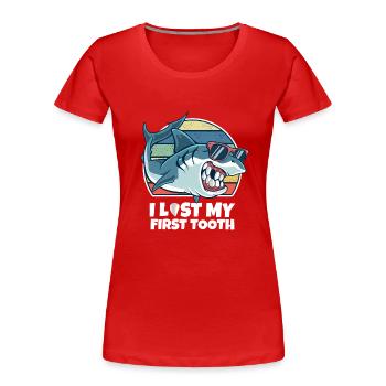 Zahn Zähne Zahnarzt Zahnmedizinische Angestellte - Frauen Premium Bio T-Shirt - Rot - Vorne - Mia (176cm)