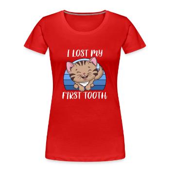 Zahn Zähne Zahnarzt Zahnmedizinische Angestellte - Frauen Premium Bio T-Shirt - Rot - Vorne - Mia (176cm)