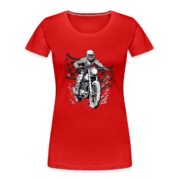 Motorcross Biker Motorrad Enduro Motorcross Dirt - Frauen Premium Bio T-Shirt - Rot - Vorne - Mia (176cm)