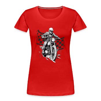 Motorcross Biker Motorrad Enduro Motorcross Dirt - Frauen Premium Bio T-Shirt - Rot - Vorne - Mia (176cm)
