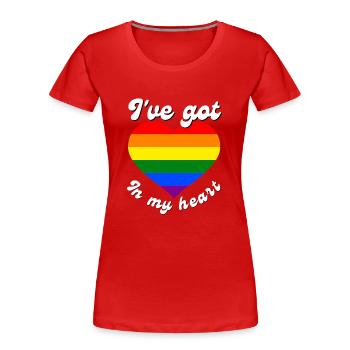 I have love in my heart. - Women's Premium Organic T-Shirt - red - Front - Mia (176cm)