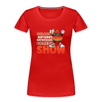 Wassermelonen-lustige Frucht Lustiger Spruch - Frauen Premium Bio T-Shirt - Rot - Vorne - Mia (176cm)