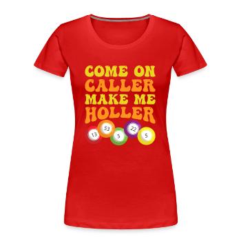 Bingo Bingo Spieler Altenheim Bingo Party - Frauen Premium Bio T-Shirt - Rot - Vorne - Mia (176cm)
