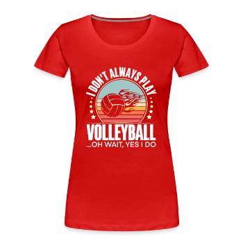 Volleyball - Frauen Premium Bio T-Shirt - Rot - Vorne - Mia (176cm)
