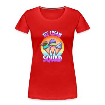 Ice cream squad - Frauen Premium Bio T-Shirt - Rot - Vorne - Mia (176cm)