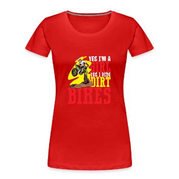 Dirt Bike Dirt Bike Riding Motocross Dirt Biking - Frauen Premium Bio T-Shirt - Rot - Vorne - Mia (176cm)