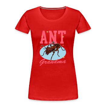Ameisen Grandma Formicarium Ameisenfarm Geschenk - Frauen Premium Bio T-Shirt - Rot - Vorne - Mia (176cm)