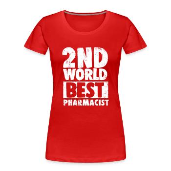 Apotheker - Frauen Premium Bio T-Shirt - Rot - Vorne - Mia (176cm)