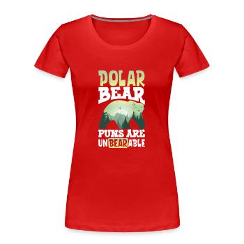 Polar Bear Global Warming Artic Seal hunting Ursus - Frauen Premium Bio T-Shirt - Rot - Vorne - Mia (176cm)