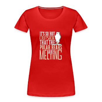 Polar Bear Global Warming Artic Seal hunting Ursus - Frauen Premium Bio T-Shirt - Rot - Vorne - Mia (176cm)