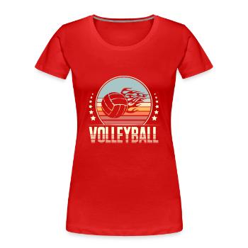 Volleyball - Frauen Premium Bio T-Shirt - Rot - Vorne - Mia (176cm)