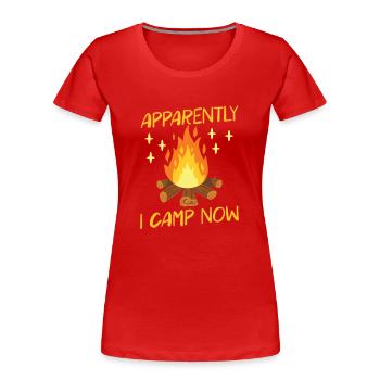 Scout Camping Outdoor Campfire Hiking Backpacking - Frauen Premium Bio T-Shirt - Rot - Vorne - Mia (176cm)