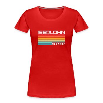 Iserlohn Iserlohnerin Iserlohner Stadt Iserlohn - T-shirt bio Premium Femme - rouge - Devant - Mia (176cm)