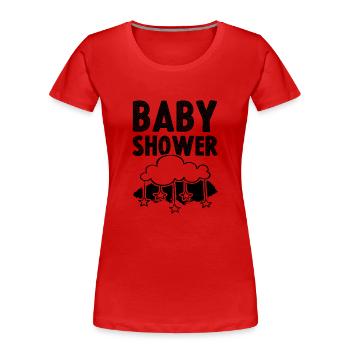 baby dusche - Frauen Premium Bio T-Shirt - Rot - Vorne - Mia (176cm)