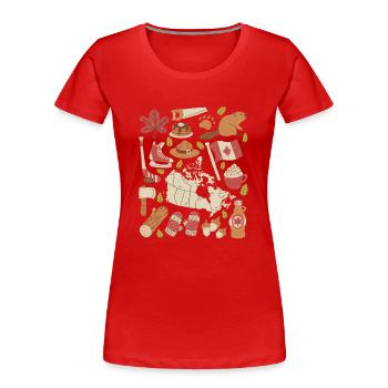Canada - T-shirt bio Premium Femme - rouge - Devant - Mia (176cm)