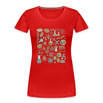 Biologie - Frauen Premium Bio T-Shirt - Rot - Vorne - Mia (176cm)