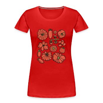 Tomaten - Frauen Premium Bio T-Shirt - Rot - Vorne - Mia (176cm)