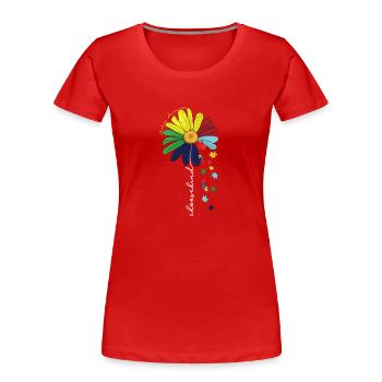 Choisissez Kind Autism Awareness Sunflower Mom - T-shirt bio Premium Femme - rouge - Devant - Mia (176cm)