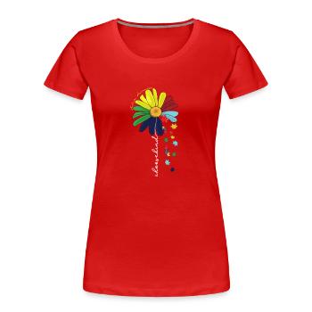 Choisissez Kind Autism Awareness Sunflower Mom Lover - T-shirt bio Premium Femme - rouge - Devant - Mia (176cm)