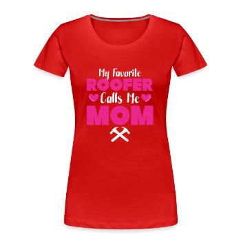 Dachdecker Geschenk Arbeit Handwerker Dachdecker - Frauen Premium Bio T-Shirt - Rot - Vorne - Mia (176cm)