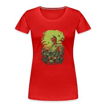 Bloodthirsty Zombie Apocalypse: Halloween Horde - T-shirt bio Premium Femme - rouge - Devant - Mia (176cm)