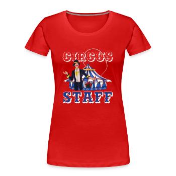 Artiste de cirque Carnaval Circus Lovers Circus - T-shirt bio Premium Femme - rouge - Devant - Mia (176cm)