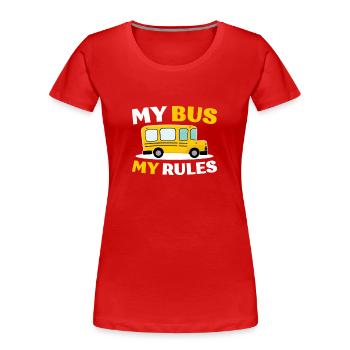 School Bus Monitor - Women's Premium Organic T-Shirt - red - Front - Mia (176cm)