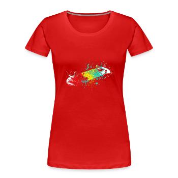 Splash skater Skateboard - Frauen Premium Bio T-Shirt - Rot - Vorne - Mia (176cm)