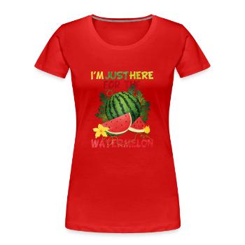 Pastèque - T-shirt bio Premium Femme - rouge - Devant - Mia (176cm)