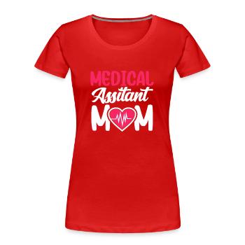 Medizinische Assistentin Mutter Medizinischer - Frauen Premium Bio T-Shirt - Rot - Vorne - Mia (176cm)