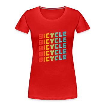 Coureur - T-shirt bio Premium Femme - rouge - Devant - Mia (176cm)