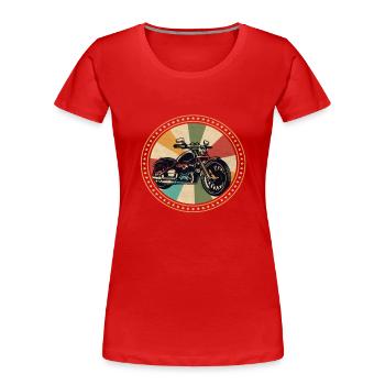 Moto Vintage Moto Rétro Moto - T-shirt bio Premium Femme - rouge - Devant - Mia (176cm)