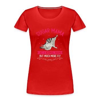 Kurzkopfgleitbeutler Sugar Glider - Frauen Premium Bio T-Shirt - Rot - Vorne - Mia (176cm)