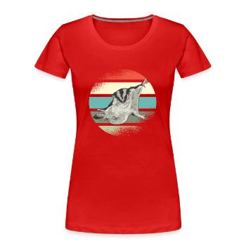 Kurzkopfgleitbeutler Sugar Glider - Frauen Premium Bio T-Shirt - Rot - Vorne - Mia (176cm)