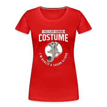 Kurzkopfgleitbeutler Sugar Glider - Frauen Premium Bio T-Shirt - Rot - Vorne - Mia (176cm)