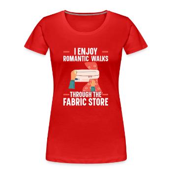 J’aime les promenades romantiques à travers le Sto - T-shirt bio Premium Femme - rouge - Devant - Mia (176cm)