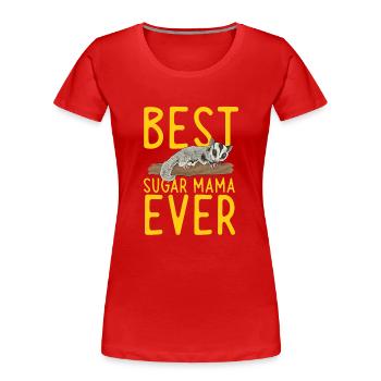 Kurzkopfgleitbeutler Sugar Glider - Frauen Premium Bio T-Shirt - Rot - Vorne - Mia (176cm)