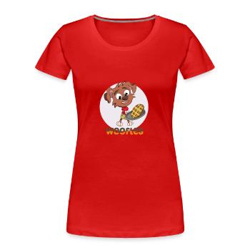 Waffel - Frauen Premium Bio T-Shirt - Rot - Vorne - Mia (176cm)