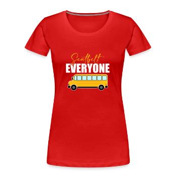 Bus driver School bus driver - Women's Premium Organic T-Shirt - red - Front - Mia (176cm)