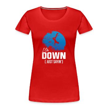 Tauchen Diving Vintage Underwater Sprüche - Frauen Premium Bio T-Shirt - Rot - Vorne - Mia (176cm)