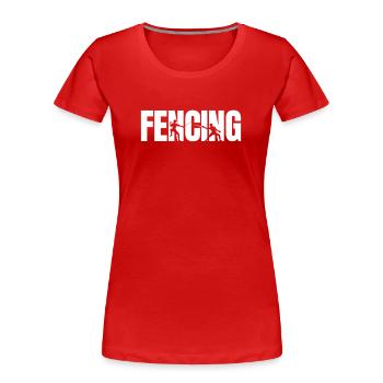 Fencing Duel - Frauen Premium Bio T-Shirt - Rot - Vorne - Mia (176cm)
