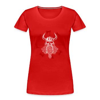 Wikinger Krieger Symbol Sonne nordische Germanen - Frauen Premium Bio T-Shirt - Rot - Vorne - Mia (176cm)