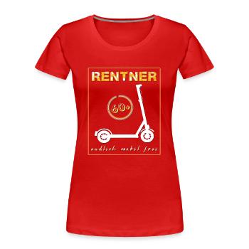 Rentner mobil - Frauen Premium Bio T-Shirt - Rot - Vorne - Mia (176cm)