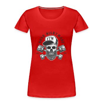 Road nightmare - Women's Premium Organic T-Shirt - red - Front - Mia (176cm)