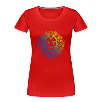 Leo Mandala Boho - Women's Premium Organic T-Shirt - red - Front - Mia (176cm)